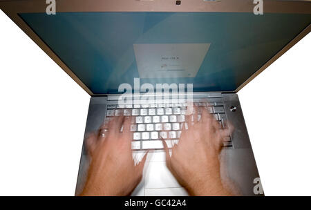 Technology. Apple Powerbook G4 laptop computer Stock Photo