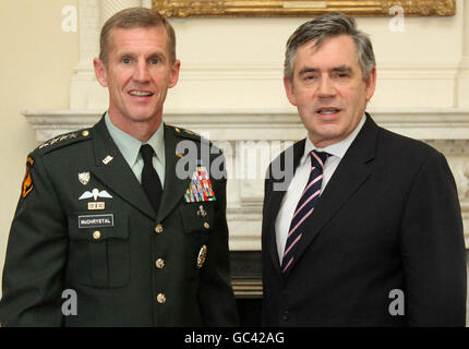 Brown meets General Stanley McChrystal Stock Photo