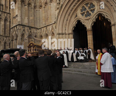 The Relics of St. Therese of Lisieux arrive at York Minster. Stock Photo