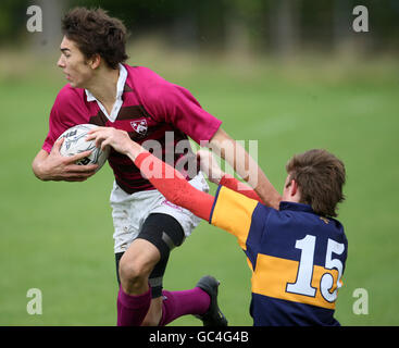 Rugby Union - Fettes v Robert Gordons - Westwoods Health Club. Match Action from Fettes College and Robert Gordons Stock Photo