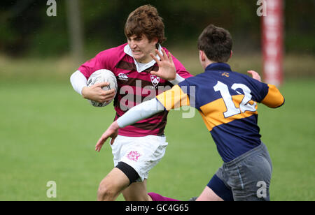 Rugby Union - Fettes v Robert Gordons - Westwoods Health Club. Match Action from Fettes College and Robert Gordons Stock Photo