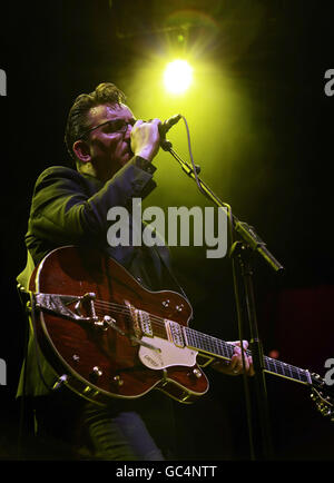 Richard Hawley performing at the Roundhouse during the BBC Electric Proms, in Camden, London. Stock Photo