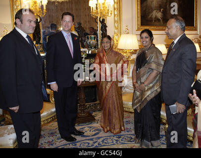 Indian President Pratibha Patil meets Britain's Liberal Democrat Party leader Nick Clegg at Windsor Castle. Stock Photo