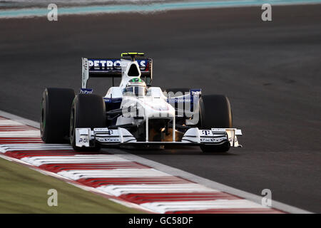 BMW Sauber's Nick Heidfeld in action during the Abu Dhabi Grand Prix. Stock Photo