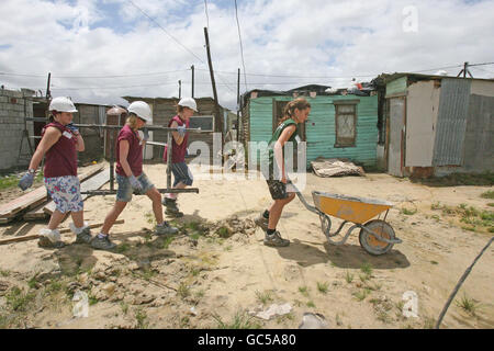 Niall Mellon Township trust's building Blitz in South Africa Stock Photo