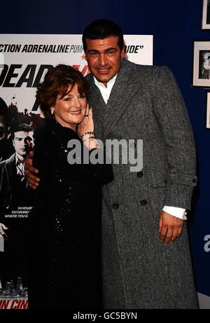 Brenda Blethyn and Tamer Hassan arriving for the world premiere of Dead Man Running at the Odeon West End, Leicester Square, London Stock Photo
