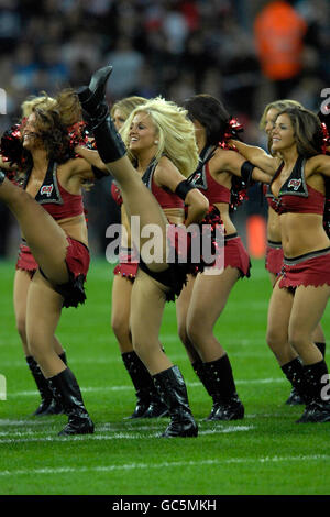 Tampa Bay Buccaneers' cheerleaders entertain the crowd Stock Photo