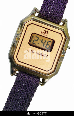 clocks, wristwatch, digital watch, 1980s, , Additional-Rights-Clearences-Not Available Stock Photo