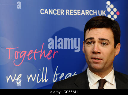 The Right Honourable Andy Burnham MP speaks at the launch of Julie Morgan MP Private Member's Bill which aims to prevent under 18-year-olds from using sunbeds, at the House of Commons in London. Stock Photo