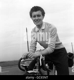 Cycling - Beryl Burton - Yorkshire Moors Stock Photo