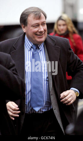 Chief executive of Portsmouth Football Club Peter Storrie arrives at Southwark Crown Court, London, where he was due to appear over an allegation that he cheated the public revenue over the signing-on fee to a midfielder. Stock Photo