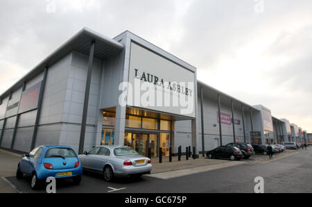 A general view of the Laura Ashley store in the Brunel Retail Park in Reading, Berkshire, where Asha Muneer, who was found stabbed to death next to the River Kennet, worked. Stock Photo