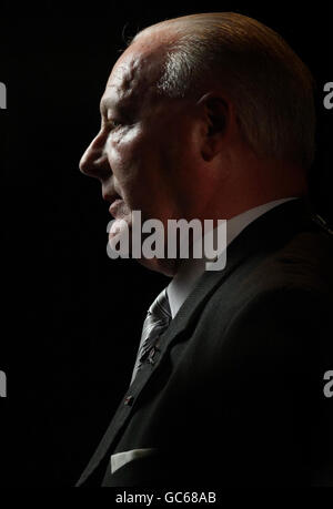 BNP candidate Charlie Baillie attends the count for the Glasgow North East by-election, at the SECC in Glasgow. Stock Photo