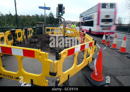 Gas leak house evacuation Stock Photo - Alamy