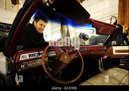 Experts plan spruce-up for Elvis Cadillac Stock Photo