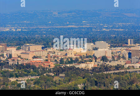 The beautiful Pasadena City hall and Pasadena downtown view around sunset time Stock Photo