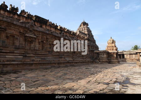 built in 12th century,airavateeswara temple near kumbakonam,after renovation Stock Photo