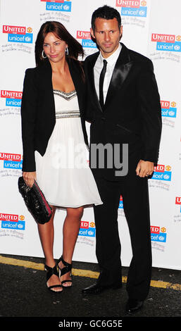 United for UNICEF gala dinner. Ryan and Stacey Giggs arrive for the 'United for UNICEF' Gala Dinner at Old Trafford, Manchester. Stock Photo