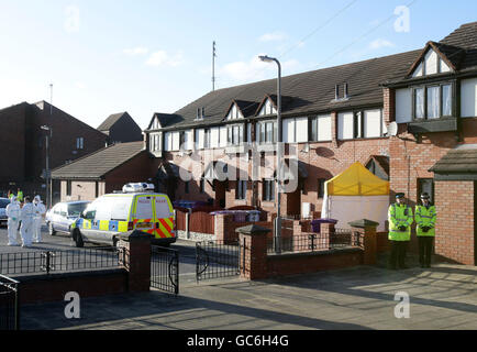 Boy killed by dog. The scene at the house in Wavertree, Liverpool after a four year old boy died after being attacked by a dog.