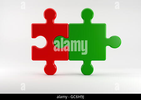 3D Illustration; German coalition partners in the Color of their parties Stock Photo