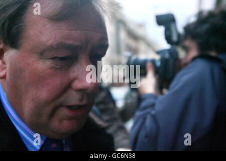 BEST QUALITY AVAILABLE. Chief executive of Portsmouth Football Club Peter Storrie arrives at the City of Westminster Magistrates' Court in central London, charged with tax evasion. Stock Photo