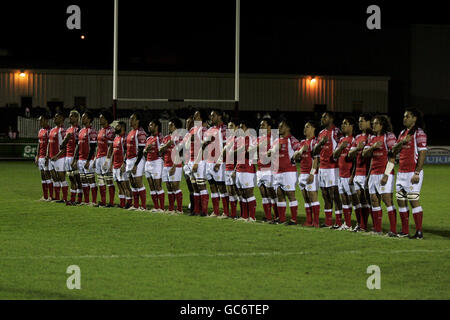 Rugby Union - International - Scotland A v Tonga - Netherdale. Tonga Team line up Stock Photo