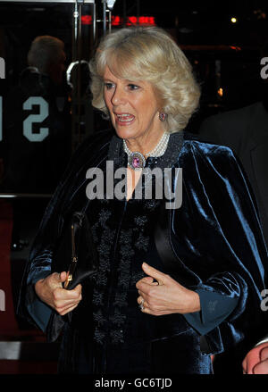 The Duchess of Cornwall arrives at the Odeon Leicester Square in central London, for the Royal Film Premier of The Lovely Bones. Stock Photo