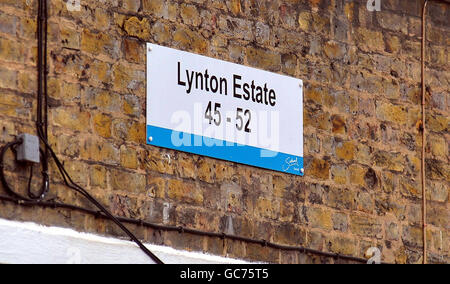 The flats on the Lynton Estate in Southwark, south east London, where a 4 year-old boy was found stabbed to death. Stock Photo