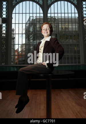 12-year old Royal Ballet School student Thomas Bedford, from Leeds, during a portrait session at the Royal Opera House in Covent Garden, central London, ahead of his debut performance in The Nutcracker (playing the role of Fritz) on Thursday 26 November 2009. Stock Photo