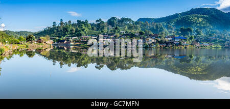 Rak Thai Village in Pai district, Mae Hong Son Province, Thailand. Stock Photo
