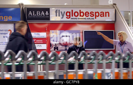 Flyglobespan goes into administration Stock Photo