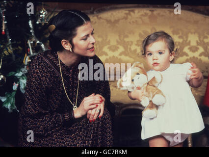 QUEEN SILVIA with daughter Princess Victoria Stock Photo