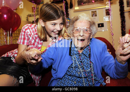 Ellen Watson celebrates 110th birthday Stock Photo