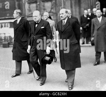 Politics - Winston Churchill - Westminster Abbey Stock Photo