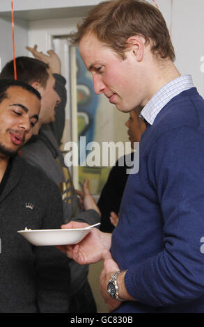 Britain's Prince William visits Centrepoint, a charity which supports ...