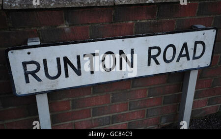 Runton Road in Branksome, Dorset - a quiet seaside cul-de-sac - has become something of a Christmas attraction as neighbours try to out-do each other with their festive lights. Stock Photo