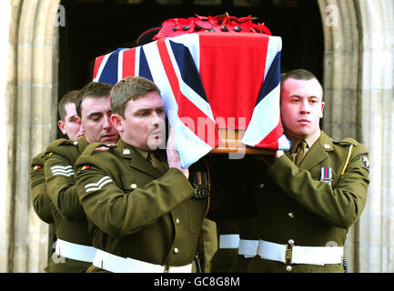 Lance Corporal Adam Drane funeral Stock Photo