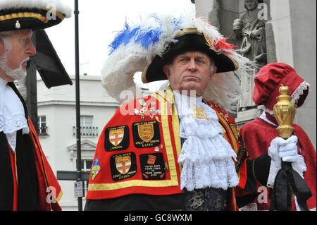Town Crier Peter Moore funeral Stock Photo