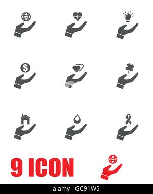 Insurance icons set grey vector Stock Vector Image & Art - Alamy