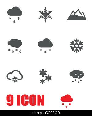 Vector grey snowflake icon set Stock Vector Image & Art - Alamy