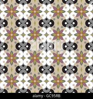 Vintage retro ceramic tile pattern set collection. Vector EPS 10 Stock Vector