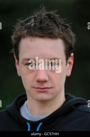 Triathlon world champion Great Britain's Alistair Brownlee during the photocall at Serpentine Lake, London. Stock Photo