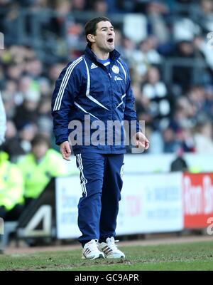 Soccer - Coca-Cola Football League Championship - Derby County v Nottingham Forest - Pride Park Stadium. Nigel Clough, Derby County manager Stock Photo