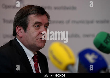 Malcolm Chilton of Covanta Energy during a press briefing on the Poolbeg incinerator at the Westbury Hotel, Dublin. Stock Photo