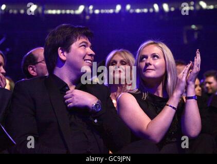 National Television Awards 2010 - Show - London. Michael Mcintyre and wife during the National Television Awards 2010, at the 02 Arena, London. Stock Photo