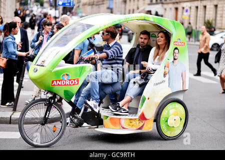 Electric Velo Taxi, Paris Stock Photo