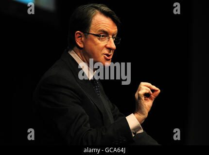 Business Secretary Lord Mandelson makes a speech during the Lord Dearing Memorial Conference, 'The Future of Higher Education', at Nottingham University. Stock Photo