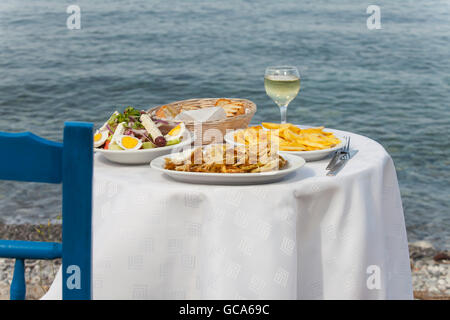 greek food outdoor in summer Stock Photo