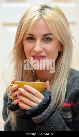 Coronation Street's Katherine Kelly, who plays barmaid Becky McDonald, at the launch of the Home Heat Helpline campaign in Bristol's The Mall. Stock Photo