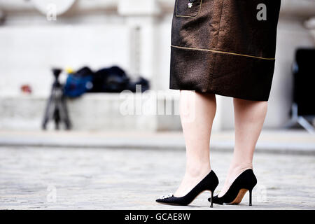 Streetstyle outside Chanel Show - Paris Fashion Week Haute Couture A/W 2016-2017 Stock Photo